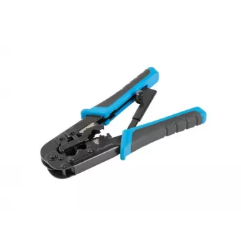 Alicate de crimpar LANBERG NT-0201 para fichas RJ-45, 180 mm, 315 g, preto/azul