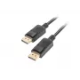 Cabo DisplayPort LANBERG CA-DPDP-10CC-0005-BK 0,5 m, DisplayPort–DisplayPort, preto