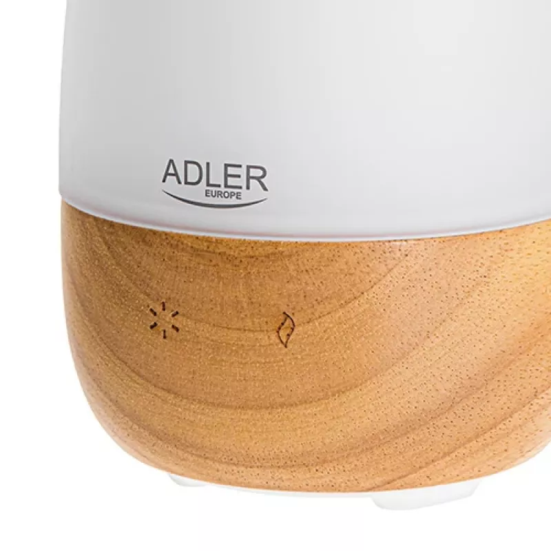 Difusor de aromas Adler AD 7967 — ultrassónico, para espaços até 25 m², castanho/branco