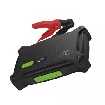 Powerbank Green Cell CJSGC01 — 16000 mAh LiPo, USB-C PD 60 W, QC 3.0, saída total 80 W, IP64, visor integrado e lanterna, USB-C + 2x USB-A, saída 12 V