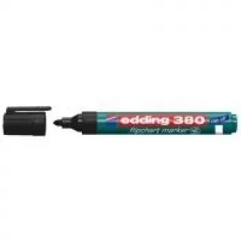Marcador Edding 380 com ponta perfilada, tinta preta, 1 unid.