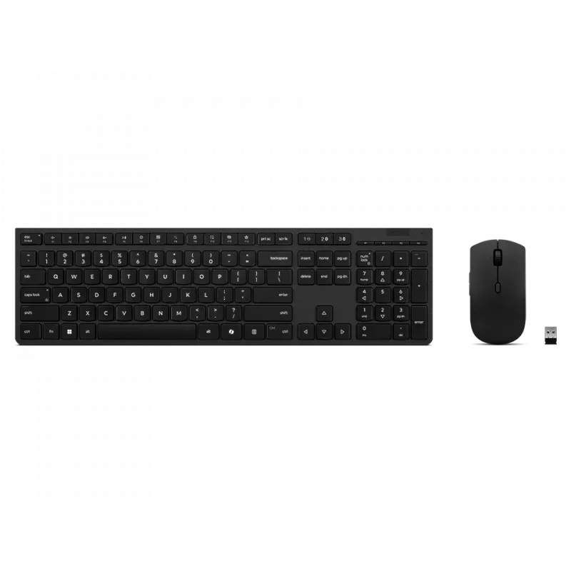 Conjunto de teclado e rato sem fios recarregável Lenovo 4X31R64356 Bluetooth cinzento