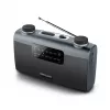 Rádio portátil Muse M-058 R — AM/FM, controlo de volume por botão rotativo, a pilhas ou corrente (230V, 50Hz), Preto/Cinzento