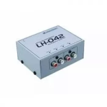 Conversor de linha fono Omnitronic LH-042 com saída RCA e fonte de alimentação 24V