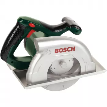 Theo Klein 8421 Serra circular Bosch I a pilhas com movimento rotativo, funções de luz e som I dimensões: 23 cm x 16 cm x 14,5 cm I brinquedo para