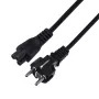 Cabo de alimentação SAVIO CL-67 1,2 m H03VV-F 3×0,75 mm² IEC C para CEE7/7 preto