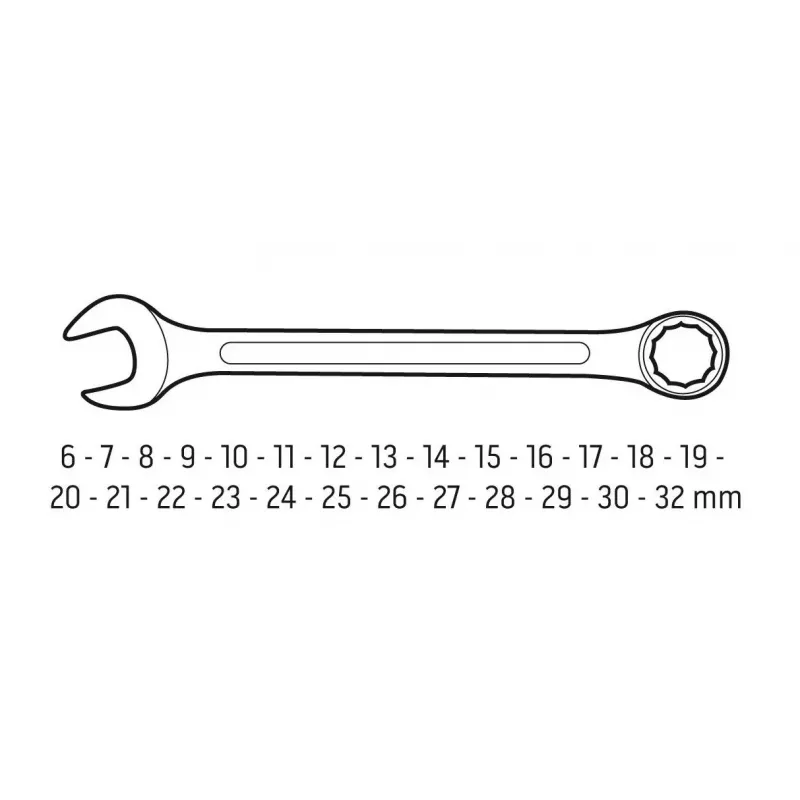 Neo Tools chaves de parafusos 6-32 mm, conjunto de 26 peças
