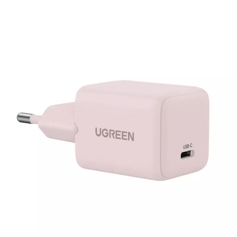 Fonte de alimentação UGREEN X512 20W USB-C carregamento rápido PD, rosa, entrada 100–240V, 1× USB-C