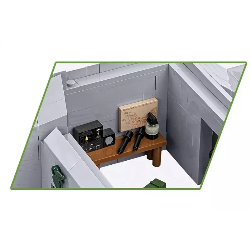 Conjunto de construção Cobi Deutscher Bunker Regelbau 667/642 Modelo COBI-3136 – conjunto de peças detalhado
