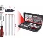Conjunto de montagem para lavatório ks tools 116.2050, conjunto de 6 peças para montagem de lavatório e bacia