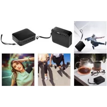 Logilink - Altifalante - Portátil - Sem fios - Bluetooth - 5 Watt - 45 mm (1,77) - Preto (SP0057)