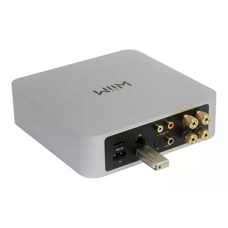 Amplificador de streaming estéreo WiiM Amp cinzento-escuro
