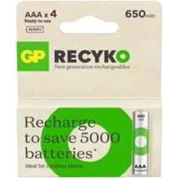 Pilha recarregável GP ReCyko Micro AAA 650 mAh 1,2 V
