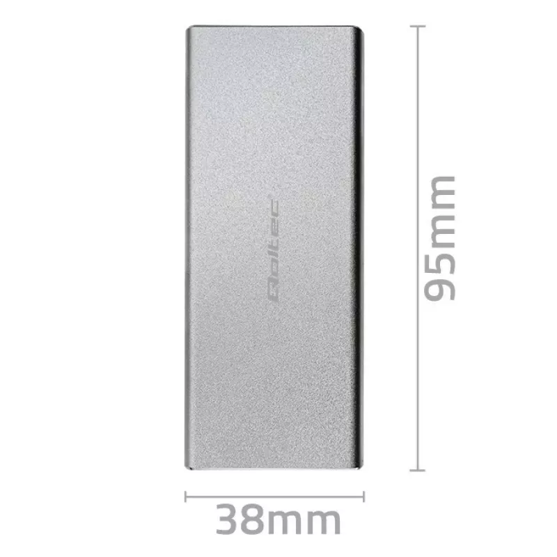 Caixa de alumínio QOLTEC 51833 para SSD M.2, SATA para USB 3.0, suporta até 2 TB