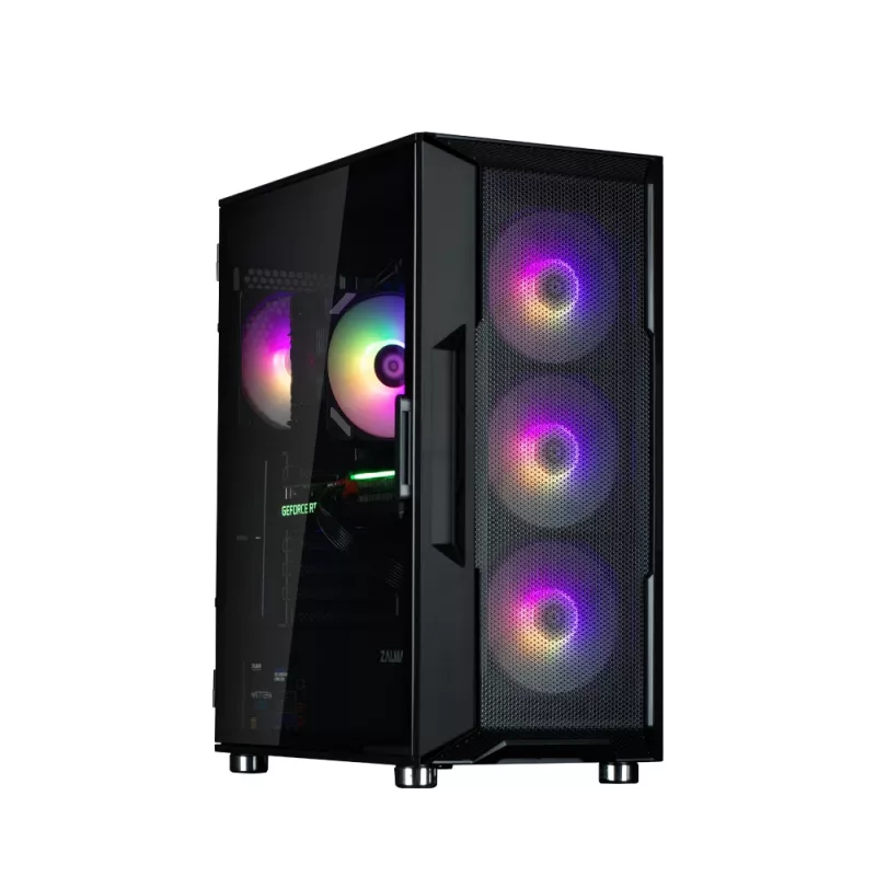 Caixa de computador Zalman I3 NEO ARGB preta Midi Tower