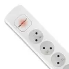 Extensão de energia Qoltec 50276 1,8 m 5 tomadas AC Interior Branco
