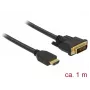 DeLOCK 85652 Adaptador de cabo de vídeo 1 m HDMI tipo A (Standard) DVI preto (85652)