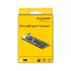 Conversor M.2 Key B+M macho para USB Type-C fêmea, DeLOCK, 63174