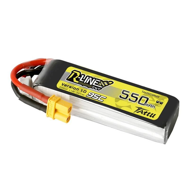 Bateria Tattu R-Line 550mAh 7,4V 95C 2S1P XT30