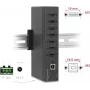 Hub USB DELOCK 60687 — 7× portas USB 2.0 Type-A com proteção ESD de 15 kV