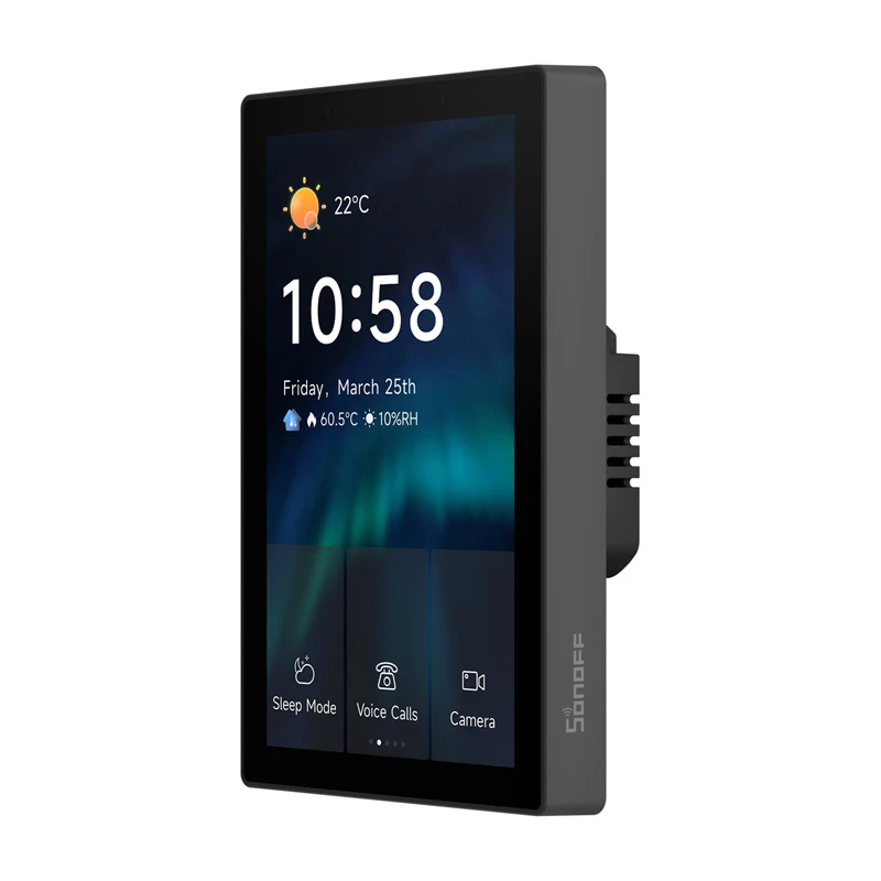 SONOFF NSPanel Pro 120 Painel de controlo inteligente Matter WiFi/Bluetooth/ZigBee (preto)