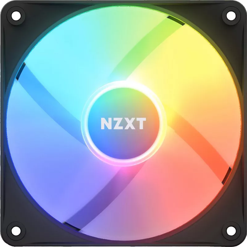 NZXT F120 RGB Core ventoinha de caixa de 120 mm, PWM de 4 pinos, preta