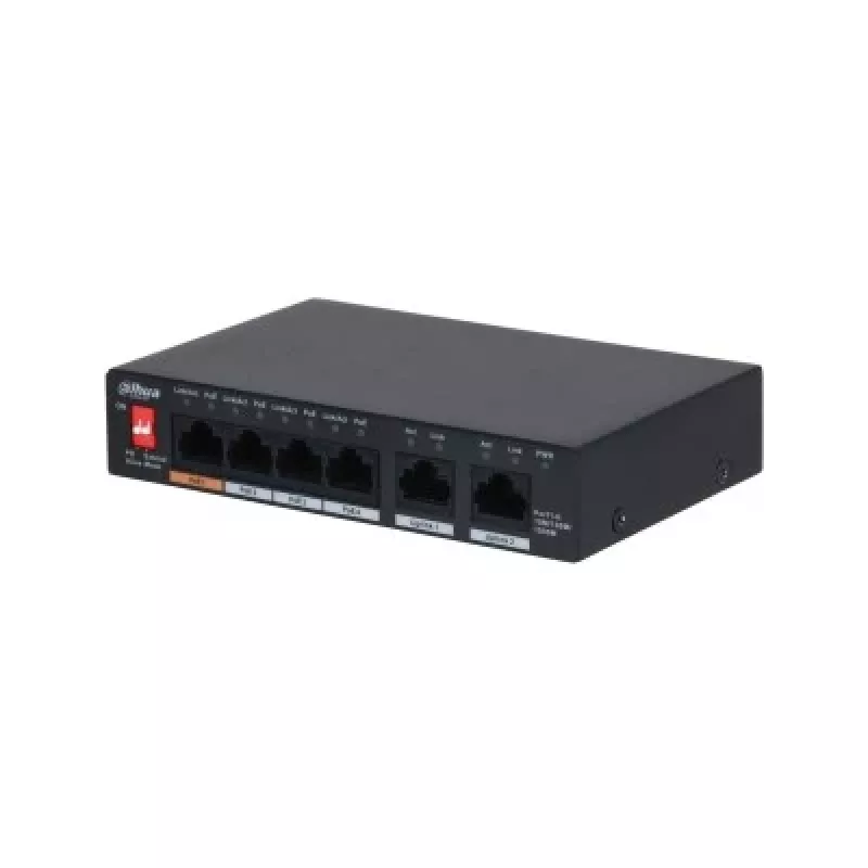 Dahua Technology PFS3006-4GT-60-V2 Gigabit Ethernet (10/100/1000) Power over Ethernet (PoE) preto