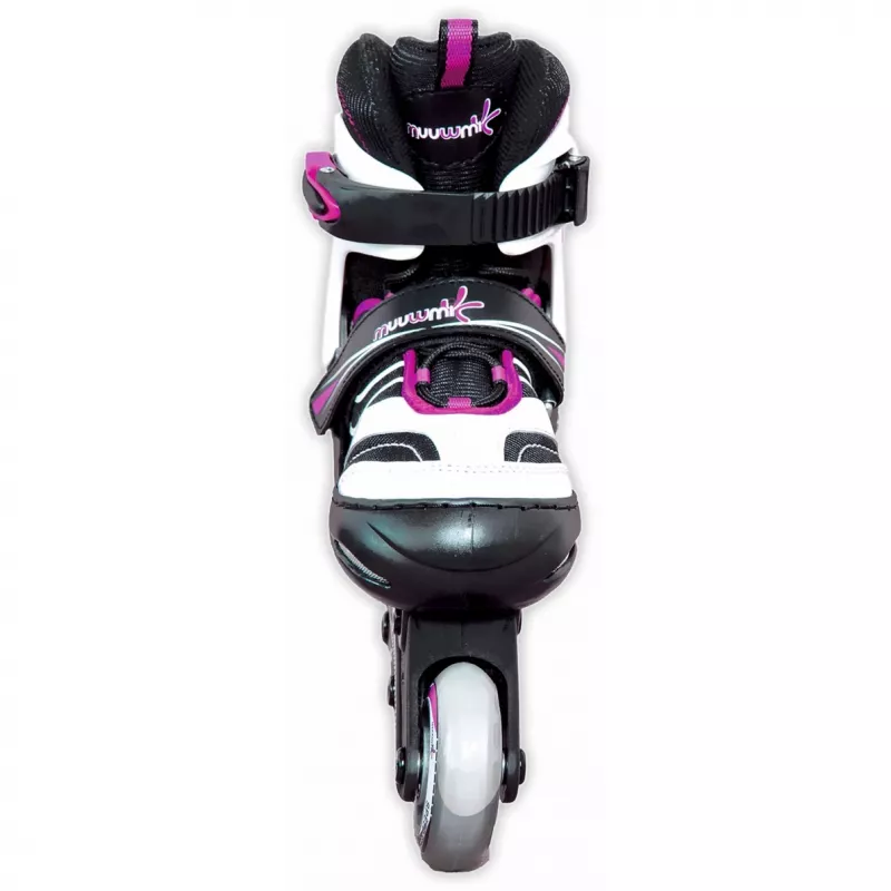 Patins em linha Muuwmi ajustáveis tamanho criança 37–40, rosa/preto