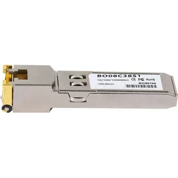 BlueOptics ABCU-5730ARZ-BO Transcetor SFP, compatível com Avago ABCU-5730ARZ, cobre RJ-45, 1000 Mbit/s