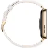 Watch Fit 3 (Solo-B19V), Smartwatch dourado/branco, bracelete de pele em branco