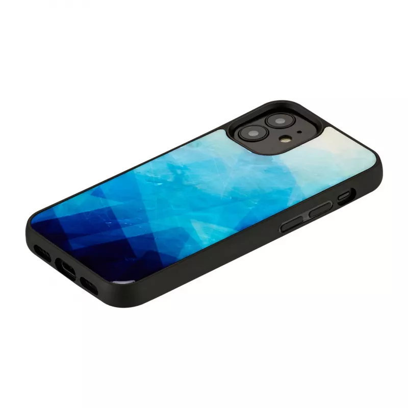 Capa de proteção iKins para Apple iPhone 12 mini — lago azul com detalhes pretos