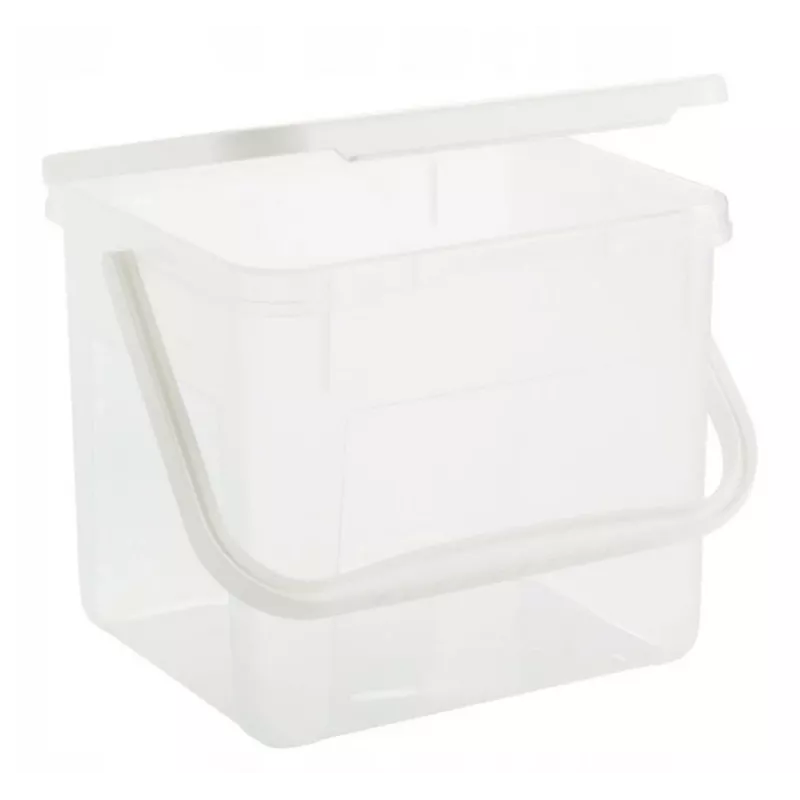 Recipiente para líquidos de limpeza Rotho Basic 4,5 l modelo 1770201100RP, tecnopolímero transparente com tampa e orifício de suspensão