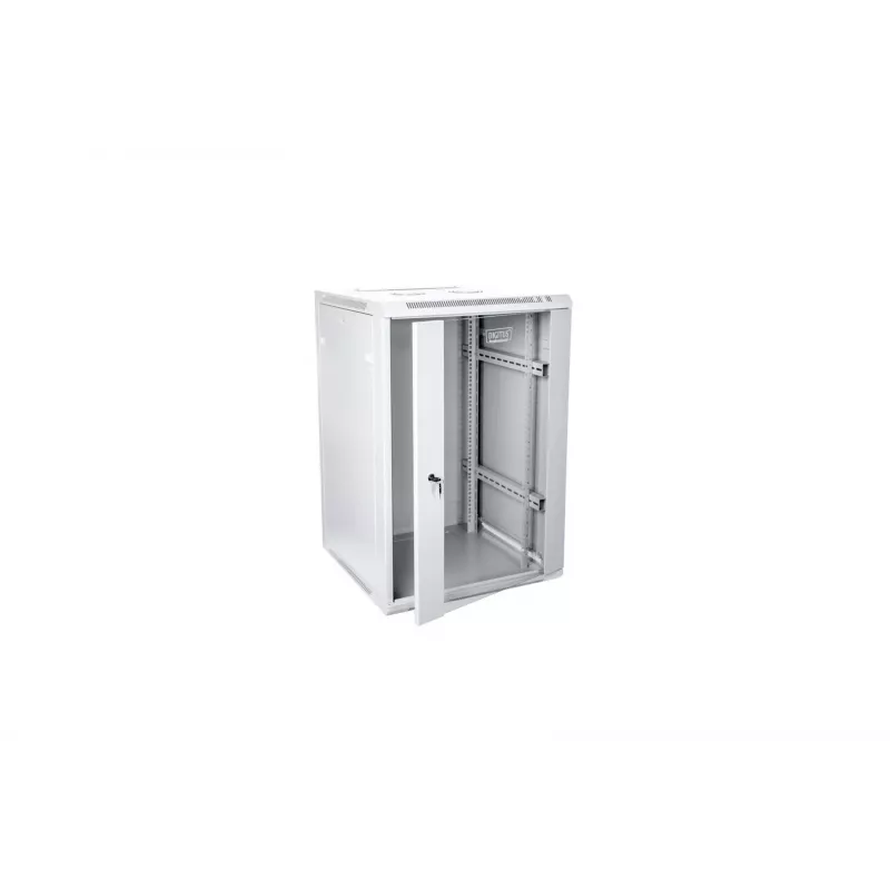Armário rack Digitus DN-W19 15U/600 montagem na parede cinzento-claro
