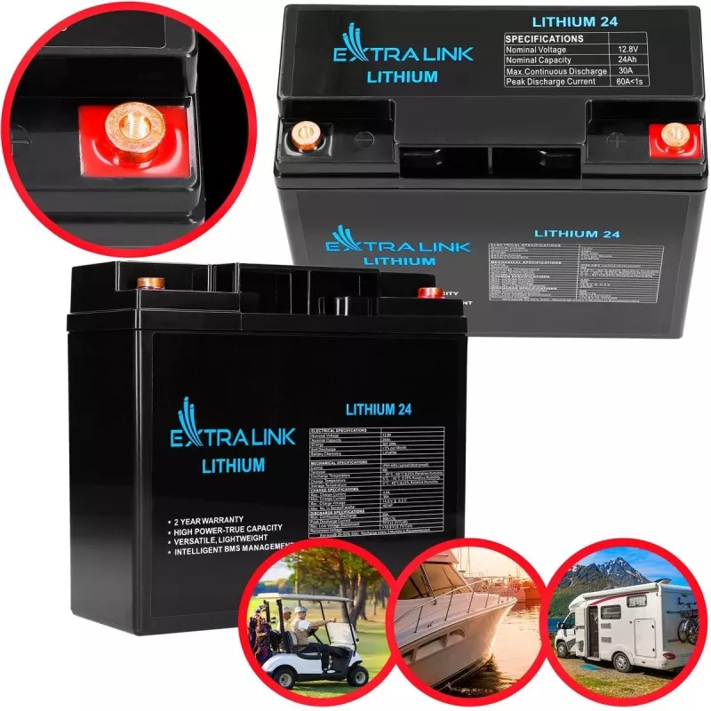 Bateria Extralink LiFePO4 24000 mAh 12,8 V