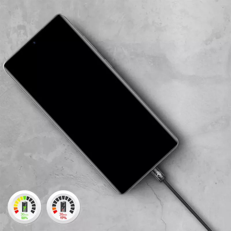 Cabo USB-C Tellur TLL155801 240W 2m preto – cabo de carregamento e dados USB-C para USB-C