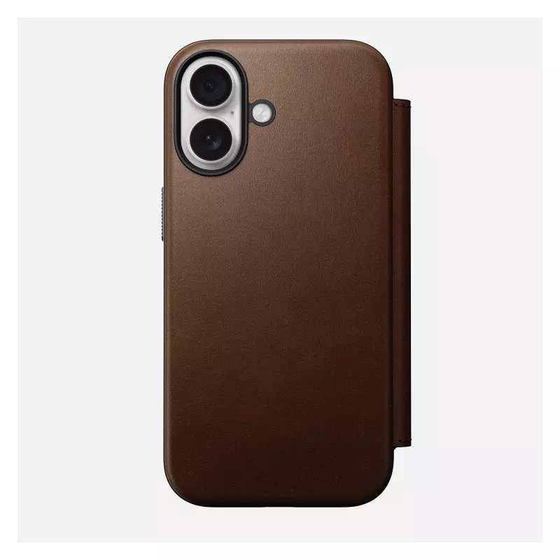 Capa tipo carteira para telemóvel Nomad NM014209858 para Apple iPhone 17, 16 cm (6,3 polegadas), castanha, 4 compartimentos para cartões