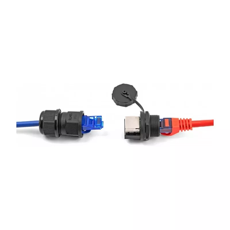 Acoplamento DeLOCK RJ45 Cat.6A IP67 à prova de água e pó preto