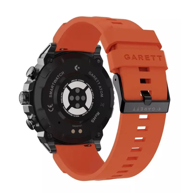 Smartwatch Garett Atom preto Steel