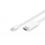 Digitus ASSMANN - Cabo adaptador - Mini DisplayPort macho para HDMI macho - 2 m - isolamento triplo - branco - moldado, suporte 4K (AK-340304-0