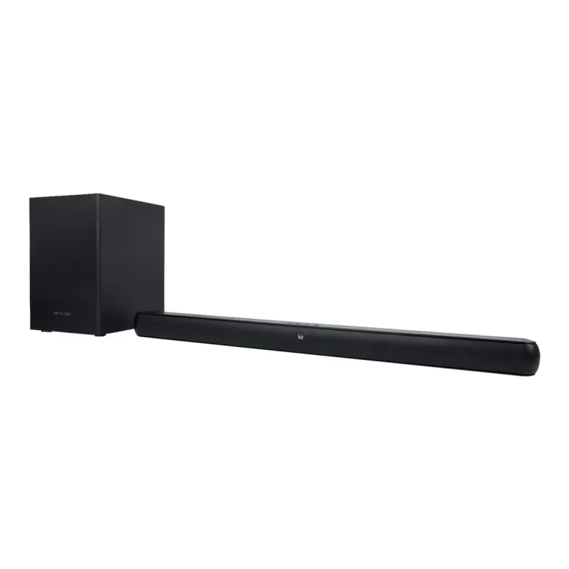 Muse M-1580SBT barra de som para TV com Bluetooth, 80 W, HDMI, ótica, USB, entrada AUX, preto brilhante
