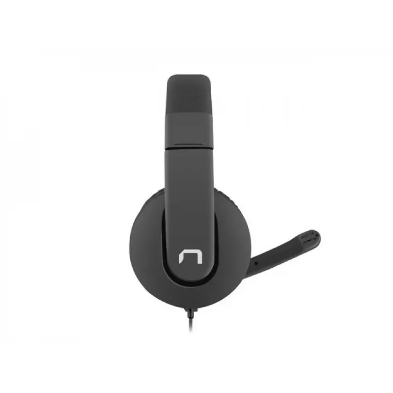 Headset binaural com fios NATEC Rhea com microfone de arco, conectores de 3,5 mm, cabo de 2,2 m, impedância de 32 Ω
