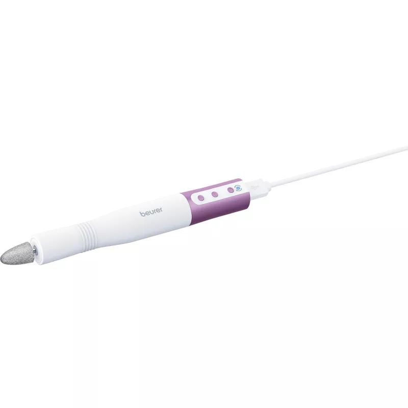Aparelho de cuidado das unhas Beurer MP 52 — conjunto elétrico de manicure/pedicure, branco e violeta