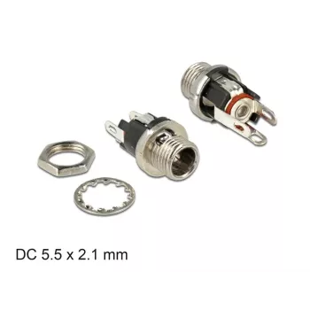 Conector de cabos DeLOCK 89910 DC preto níquel