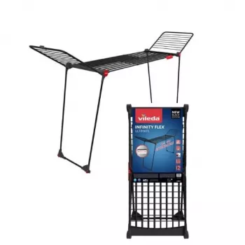 Estendal vertical VILEDA Infinity Flex Ultimate — Aço, Preto, 1 unidade, 5 anos de garantia