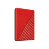 WD My Passport WDBYVG0020BRD - Disco rígido - encriptado - 2TB - externo (portátil) - USB3.0 - AES de 256 bits - vermelho (WDBYVG0020BRD-WESN)