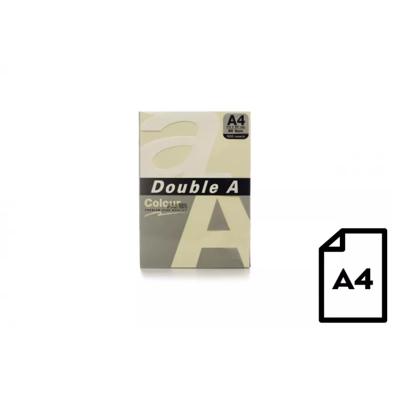 Papel colorido Double A, 80g, A4, 500 folhas, marfim