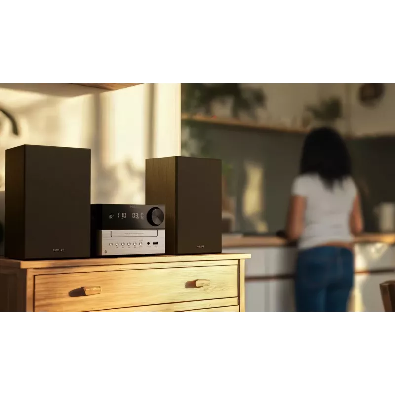 Sistema de áudio doméstico Philips TAM3205M2 micro-sistema de áudio doméstico 20 W preto, prateado