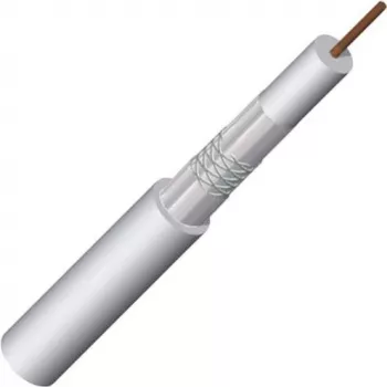 Cabo coaxial Triax KOKA 110 A+ 250 m vermelho - branco (151612)