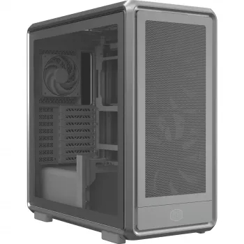 Caixa de PC Midi Tower Cooler Master MasterFrame 600 Mesh prateado — suporta ATX/EATX, 2×200mm frente, unidades 2,5
