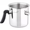 Leiteira LAMART LT1068, aço inoxidável de parede dupla, fundo sanduíche, 1,5 L, apito, escala de volume